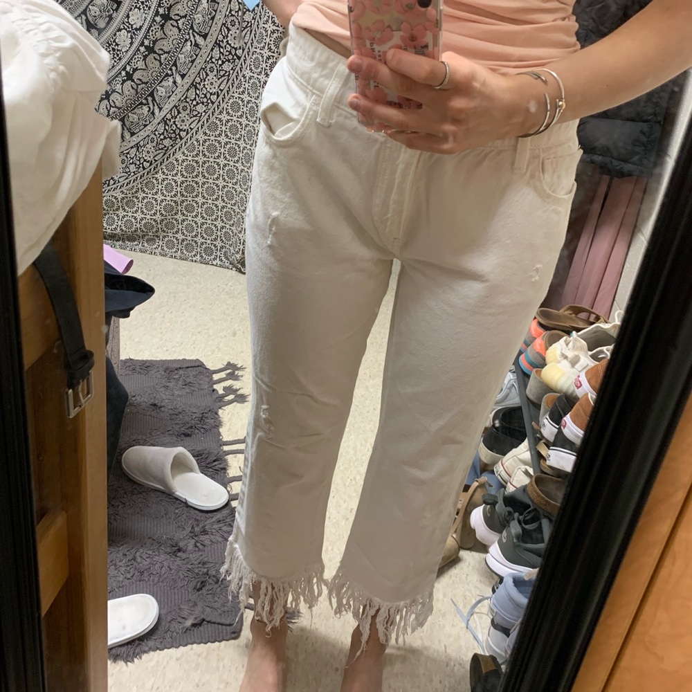 Anthropology white jeans - Picture 2 of 5